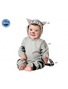 DISFRAZ GATO GRIS BEBE