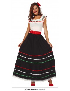 MEJICANA FALDA NEGRA MUJER
