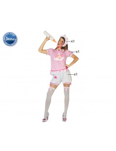 DISFRAZ DE BEBE ROSA ADULTO