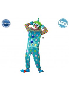 DISFRAZ PAYASO TURQUESA ADULTO ATOSA