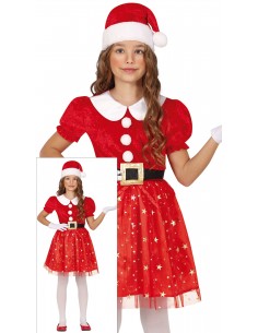 DISFRAZ DE MAMA NOEL PURPURINA INFANTIL GUIRCA