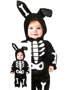 DISFRAZ DE ESQUELETO CONEJO BEBE GUIRCA