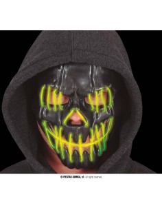 Mascara negra sonriente con...