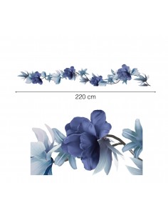 Guirnalda flores grises,...