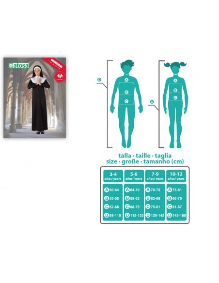 DISFRAZ MONJA INFANTIL Atosa