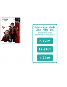 DISFRAZ VAMPIRO GRANATE Y GRIS BEBE  Atosa 2