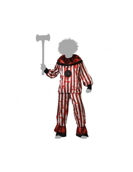 DISFRAZ PAYASO RAYAS ASESINO ADULTO Atosa