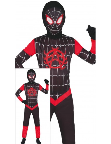 DISFRAZ HOMBRE ARAÑA SPIDER NEGRO INFANTIL Guirca