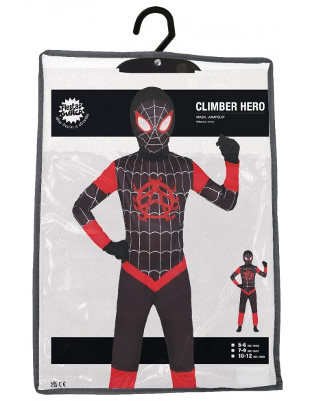 DISFRAZ HOMBRE ARAÑA SPIDER NEGRO INFANTIL Guirca