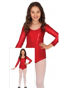 DISFRAZ MAILLOT MANGA LARGA METAL. ROJO INFANTIL Guirca