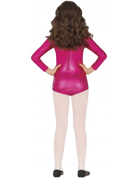 DISFRAZ MAILLOT MANGA LARGA METAL. FUCSIA INFANTIL Guirca