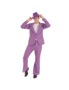 DISFRAZ TRAJE CHAQUETA MORADO ADULTO