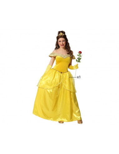 DISFRAZ PRINCESA DORADO MUJER ADULTO