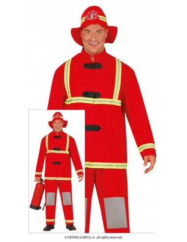 DISFRAZ BOMBERO ADULTO