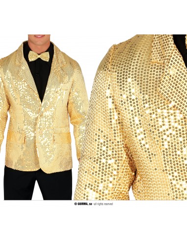 CHAQUETA LENTEJUELAS ORO ADULTO