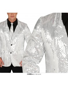 CHAQUETA LENTEJUELAS PLATA ADULTO