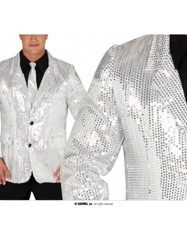 CHAQUETA LENTEJUELAS PLATA ADULTO