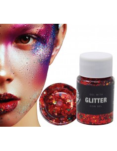 BOTE GLITTER EN GEL ROJO 20 GR