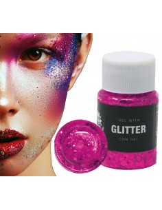 BOTE GLITTER EN GEL FUCSIA 20 GR