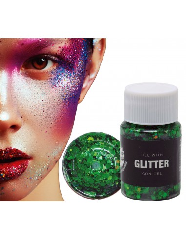 BOTE GLITTER EN GEL VERDE OSCURO 20 GR