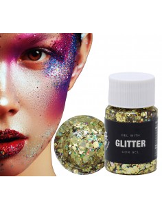 BOTE GLITTER EN GEL ORO 20 GR