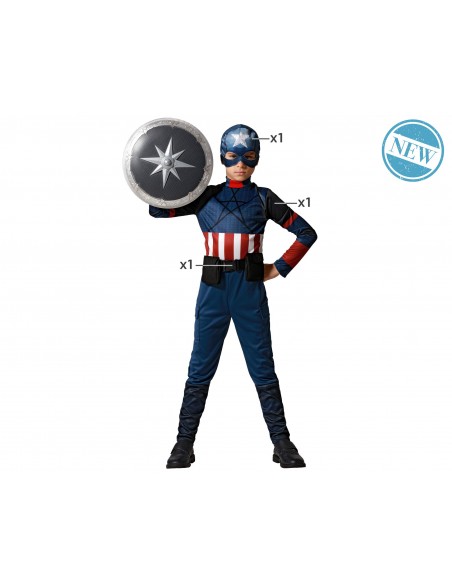DISFRAZ CAPITAN AMERICANO  INFANTIL