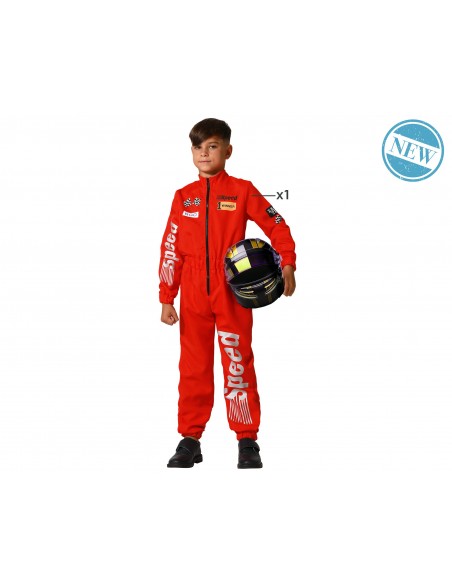 DISFRAZ PILOTO F1 ROJO INFANTIL