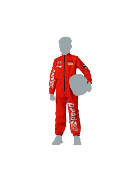DISFRAZ PILOTO F1 ROJO INFANTIL