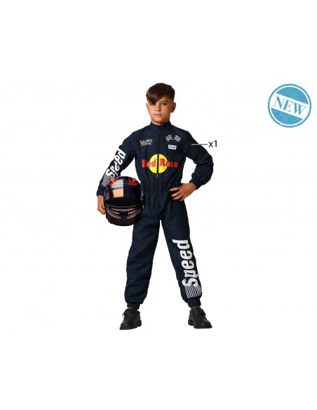 DISFRAZ PILOTO F1 AZUL INFANTIL