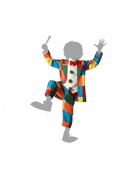 DISFRAZ PAYASO CUADROS MULTICOLOR INFANTIL