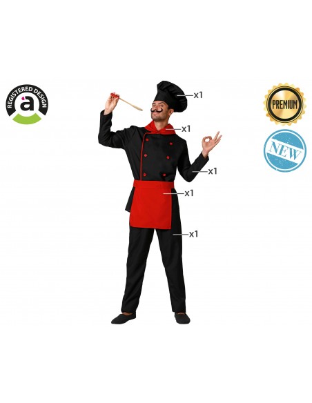 DISFRAZ COCINERO NEGRO  