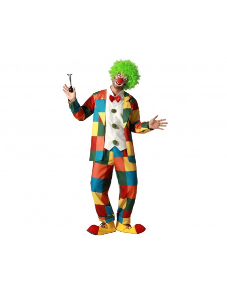 DISFRAZ PAYASO CUADROS MULTICOLOR  