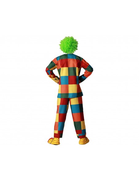 DISFRAZ PAYASO CUADROS MULTICOLOR  