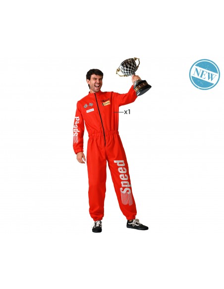 DISFRAZ PILOTO F1 ROJO  
