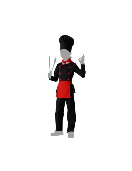 DISFRAZ COCINERO NEGRO INFANTIL