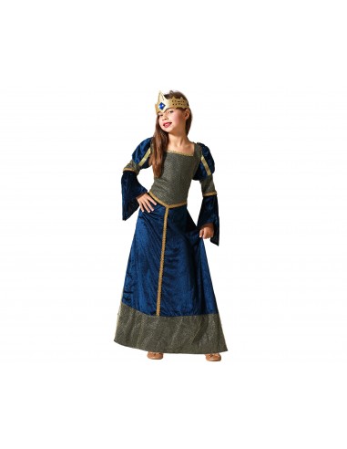 DISFRAZ DAMA MEDIEVAL AZUL INFANTIL
