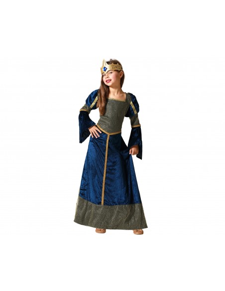 DISFRAZ DAMA MEDIEVAL AZUL INFANTIL