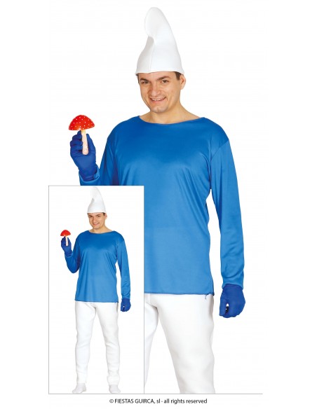 DISFRAZ ENANITO PITUFO AZUL