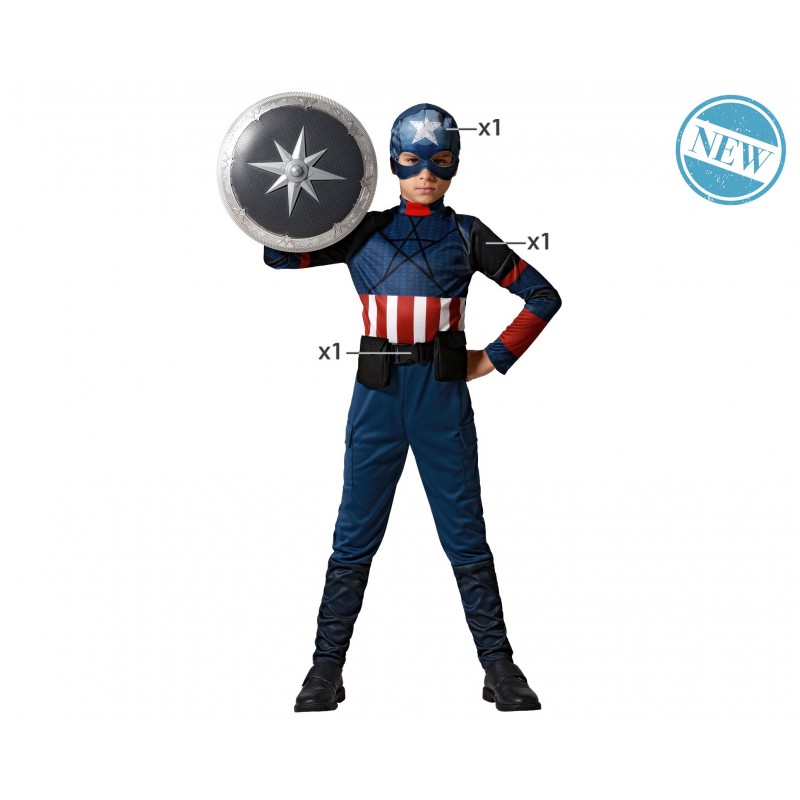 DISFRAZ CAPITAN AMERICANO  INFANTIL DISFRAZ CAPITAN AMERICANO  INFANTIL