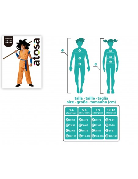DISFRAZ KARATE NARANJA GOKU INFANTIL DISFRAZ KARATE NARANJA GOKU INFANTIL