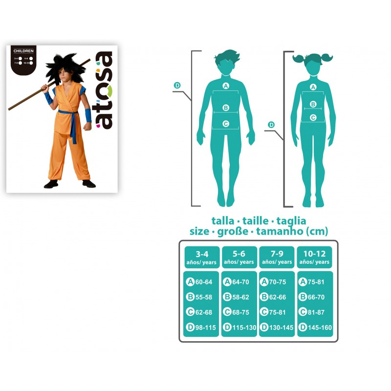 DISFRAZ KARATE NARANJA GOKU INFANTIL DISFRAZ KARATE NARANJA GOKU INFANTIL