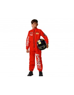 DISFRAZ PILOTO F1 ROJO INFANTIL