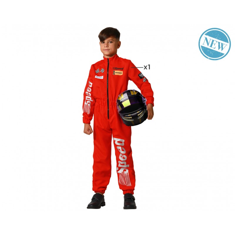 DISFRAZ PILOTO F1 ROJO INFANTIL DISFRAZ PILOTO F1 ROJO INFANTIL