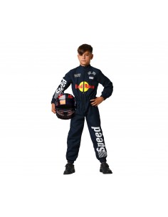 DISFRAZ PILOTO F1 AZUL INFANTIL