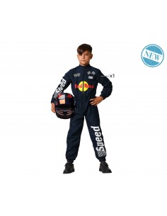 DISFRAZ PILOTO F1 AZUL INFANTIL 2