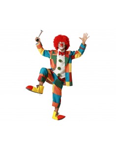 DISFRAZ PAYASO CUADROS MULTICOLOR INFANTIL