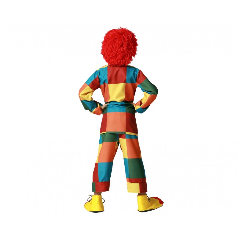DISFRAZ PAYASO CUADROS MULTICOLOR INFANTIL DISFRAZ PAYASO CUADROS MULTICOLOR INFANTIL