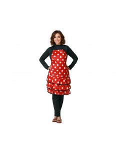 DELANTAL FLAMENCA LUNARES ADULTO