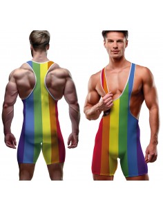DISFRAZ MONO TIRANTES ARCOIRIS, ADULTOS