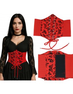 DISFRAZ CORSET ROJO, ADULTOS